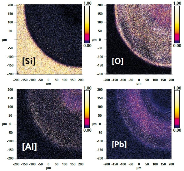XPS image used to define a position for 27-μm selected area survey spectra.