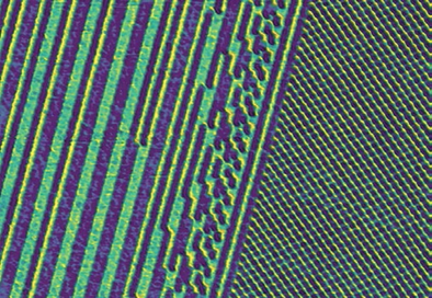 Sample: Polymer battery. Mode: Soft ResiScope. Scan size: 60 microns. Signal: Current from 2 pA to 3 µA