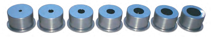 Cassettes of various apertures for small and large samples
