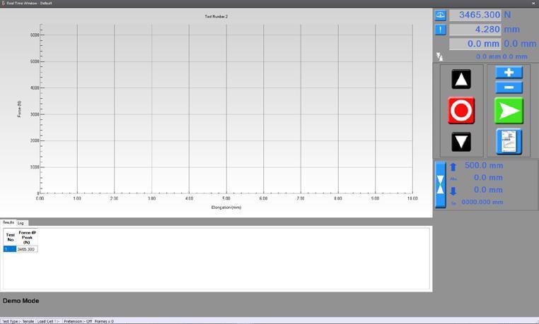 Real-time test screen.