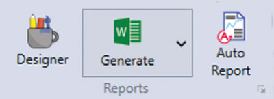 Reports toolbar.