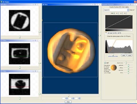A full suite of 3D viewing and analysis tools is included with GIT Systems 3D imaging software.